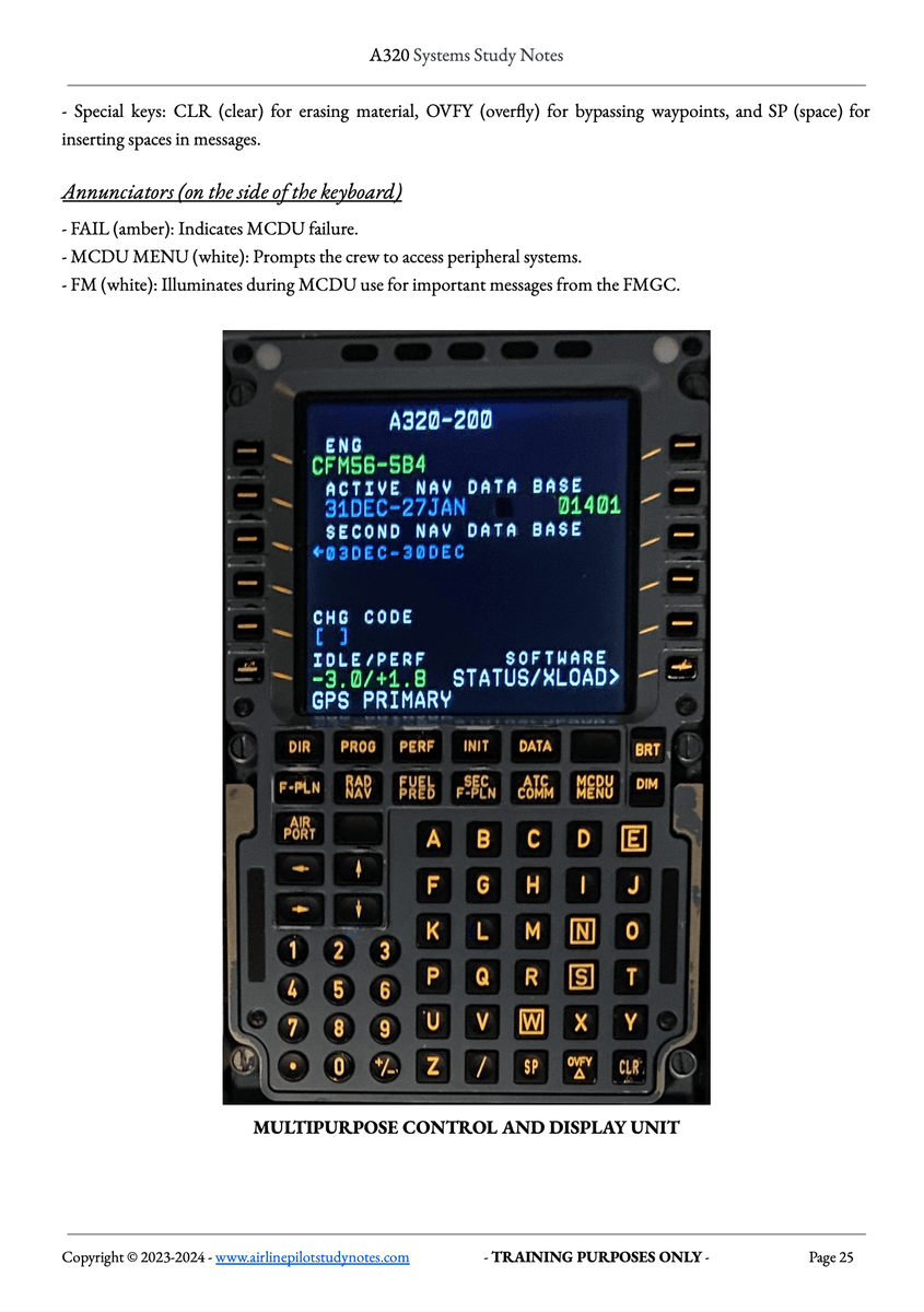 The A320 Systems Study Notes | Airline Pilot Study Notes