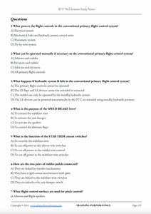 B737 Pilot Systems Flight Controls Questions