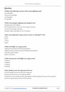 B737 Systems Study Notes Questions