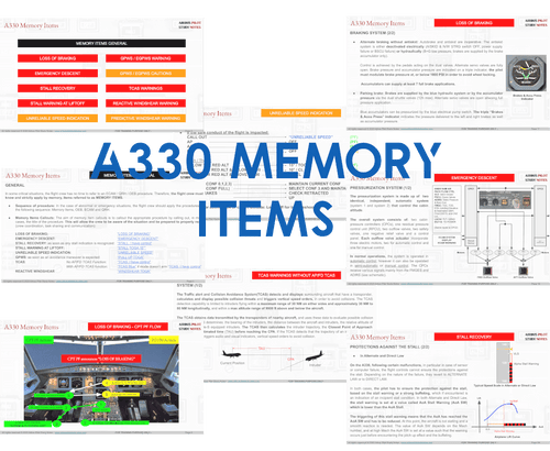 Airbus A330 - Memory Items Study Notes